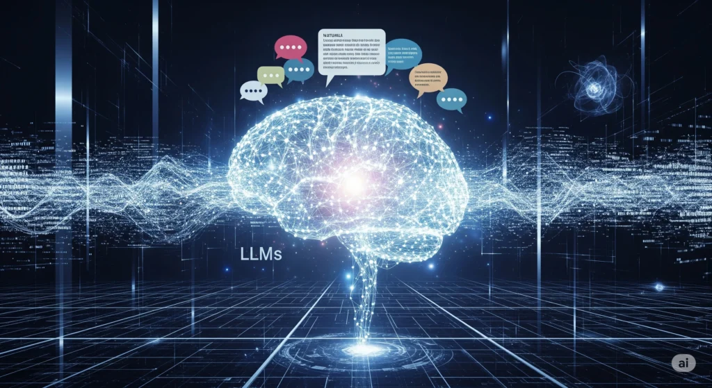 How does AI chatbot work training models illustration
