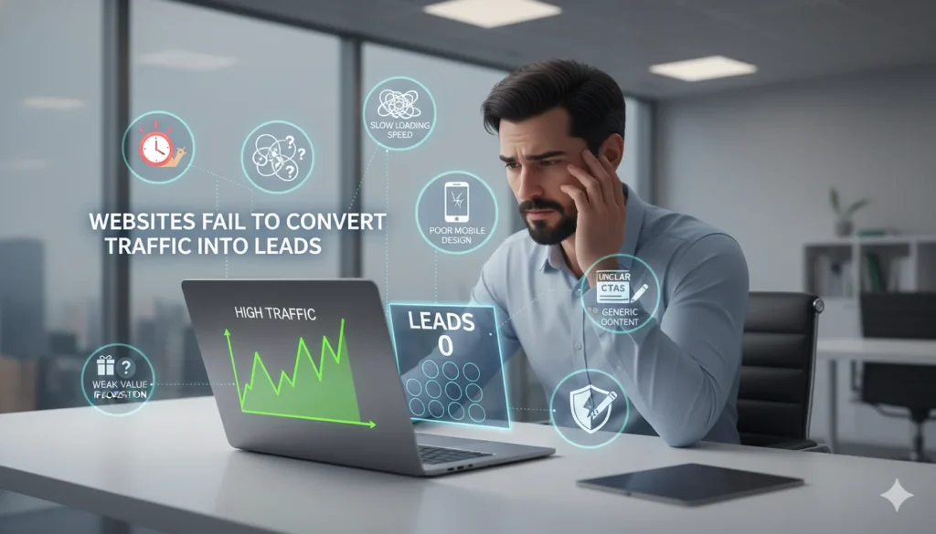 Hidden Problems Why Websites Fail to Convert Traffic into Leads