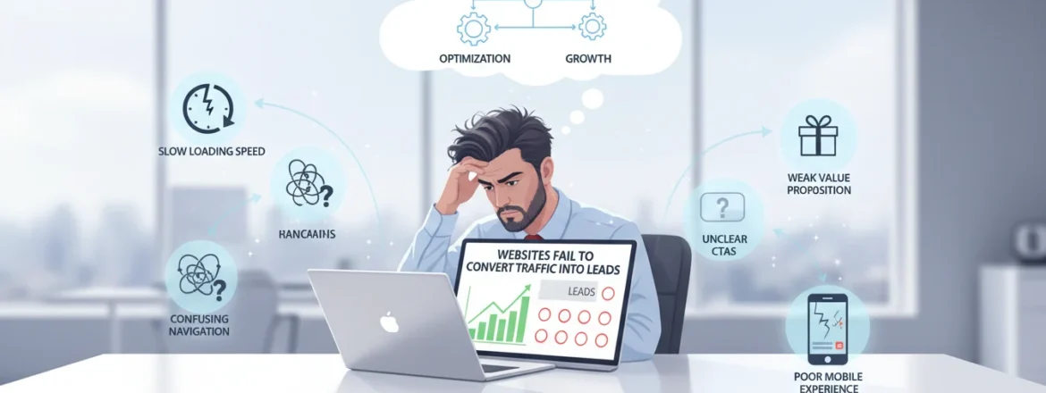 Why do websites fail to convert traffic into leads even with good design