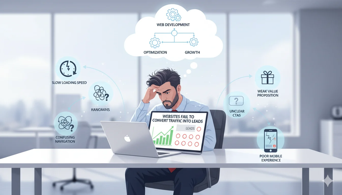 Why do websites fail to convert traffic into leads even with good design