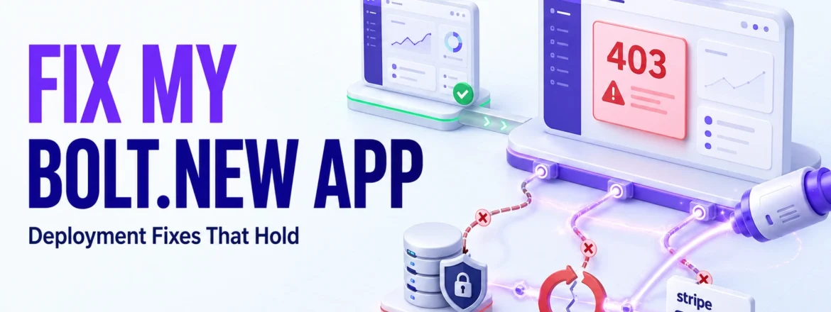 Bolt.new app deployment repair