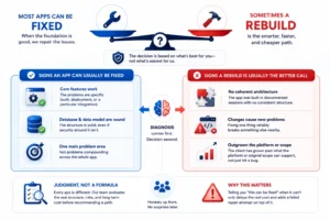 Fix vs rebuild decision guide